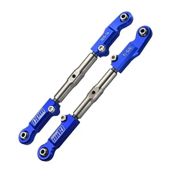Aluminum 7075-T6+Stainless Steel Adjustable Front Steering Tie Rod For Traxxas 1/8 4Wd Sledge Monster Truck 95076-4 - Blue 1