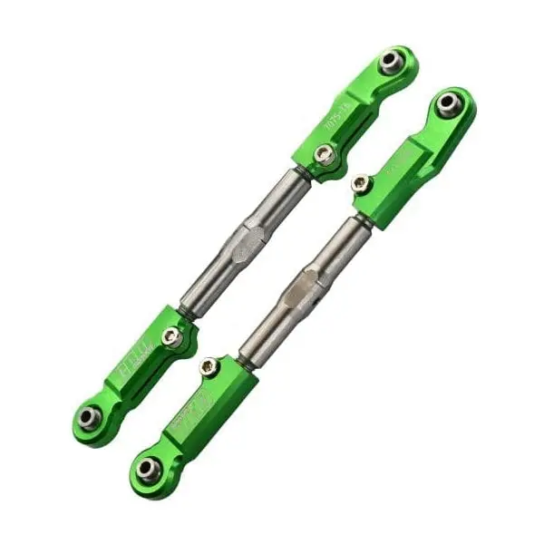 Aluminum 7075-T6+Stainless Steel Adjustable Front Steering Tie Rod For Traxxas 1/8 4Wd Sledge Monster Truck 95076-4 - Green 1