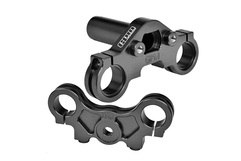 Aluminum 7075 Triple Clamp Set For Losi 1:4 Promoto-Mx Motorcycle Dirt Bike Rtr Los06000 Los06002 Upgrades - Black 1