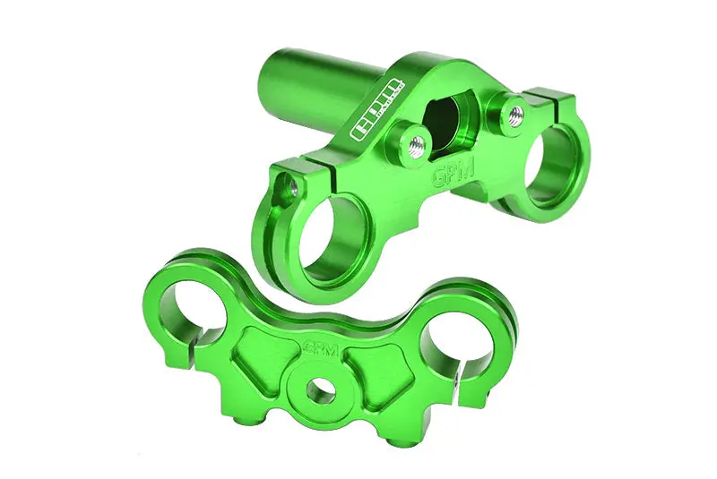 Aluminum 7075 Triple Clamp Set For Losi 1:4 Promoto-Mx Motorcycle Dirt Bike Rtr Los06000 Los06002 Upgrades - Green 1