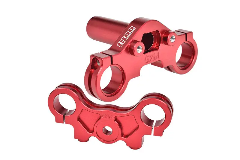 Aluminum 7075 Triple Clamp Set For Losi 1:4 Promoto-Mx Motorcycle Dirt Bike Rtr Los06000 Los06002 Upgrades - Red 1