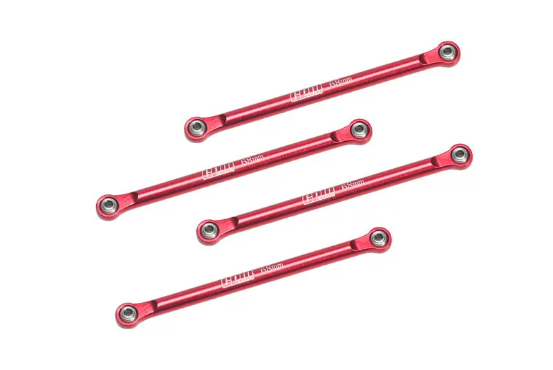Aluminum 7075 Upper 4-Link Bar Set For Losi 1/18 Mini Lmt 4X4 Brushed Monster Truck Rtr-Los01026 Upgrade Parts - Red 1