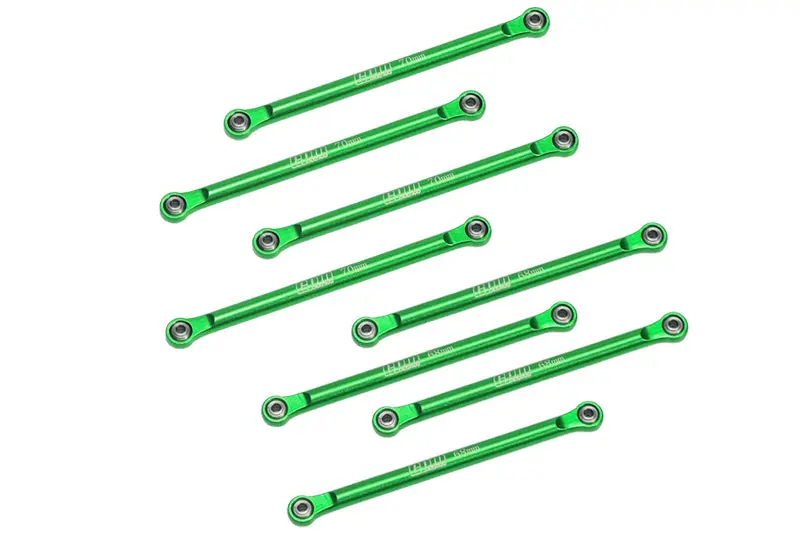 Aluminum 7075 Upper & Lower Link Bar Set For Losi 1/18 Mini Lmt 4X4 Brushed Monster Truck Rtr-Los01026 Upgrade Parts - Green 1