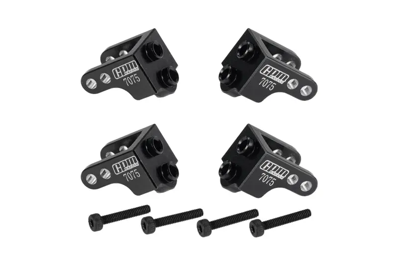 Aluminum 7075 Upper Shock Mount For Losi 1/18 Mini Lmt 4X4 Brushed Monster Truck Rtr-Los01026 Upgrade Parts - Black 1