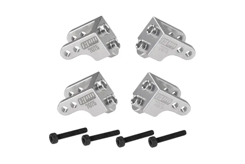 Aluminum 7075 Upper Shock Mount For Losi 1/18 Mini Lmt 4X4 Brushed Monster Truck Rtr-Los01026 Upgrade Parts - Silver 1
