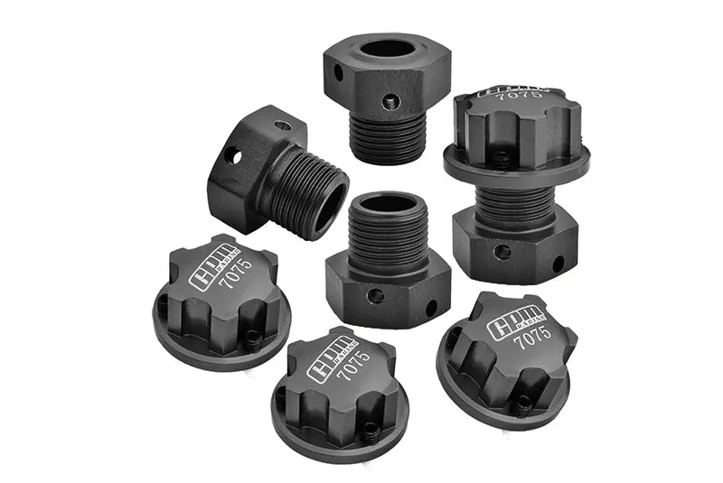 Aluminum 7075 Wheel Hex And Wheel Lock For Arrma 1:8 Kraton / Notorious / Outcast / Kraton Exb / Typhon / Kraton V5 / Notorious / 1:7 Infraction / Fireteam / Limitless V2 / Felony / Mojave - Black 1