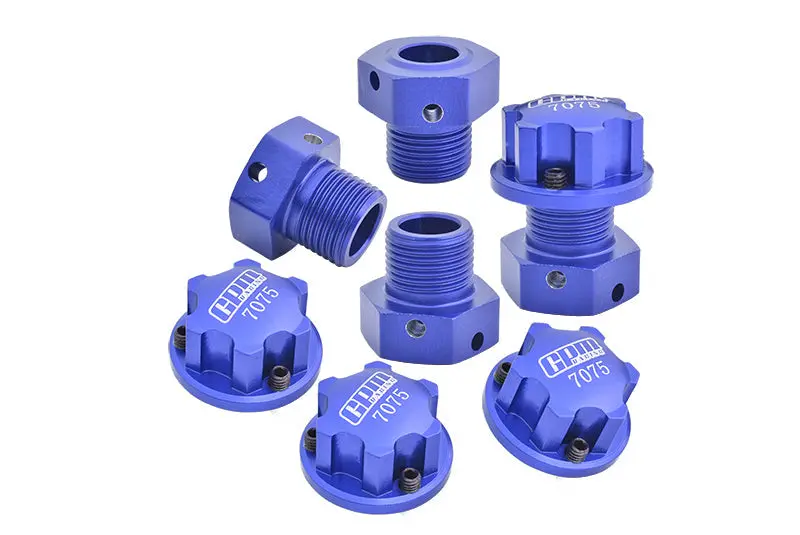 Aluminum 7075 Wheel Hex And Wheel Lock For Arrma 1:8 Kraton / Notorious / Outcast / Kraton Exb / Typhon / Kraton V5 / Notorious / 1:7 Infraction / Fireteam / Limitless V2 / Felony / Mojave - Blue 1