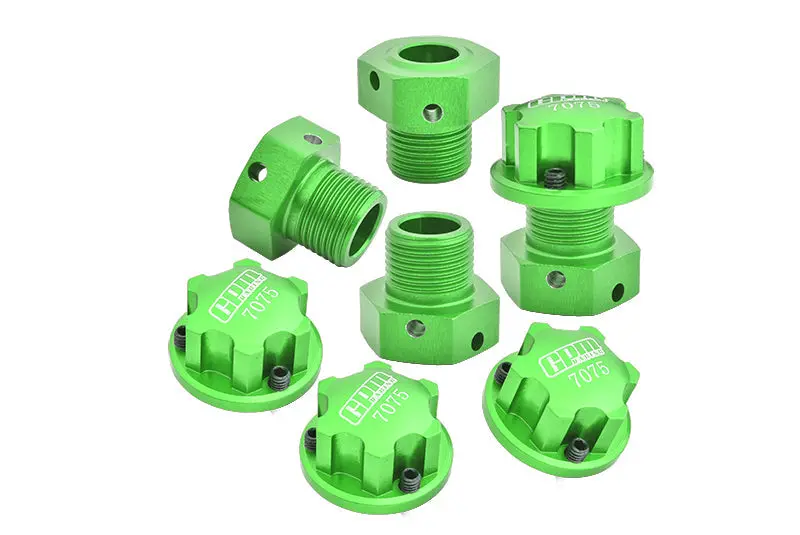 Aluminum 7075 Wheel Hex And Wheel Lock For Arrma 1:8 Kraton / Notorious / Outcast / Kraton Exb / Typhon / Kraton V5 / Notorious / 1:7 Infraction / Fireteam / Limitless V2 / Felony / Mojave - Green 1