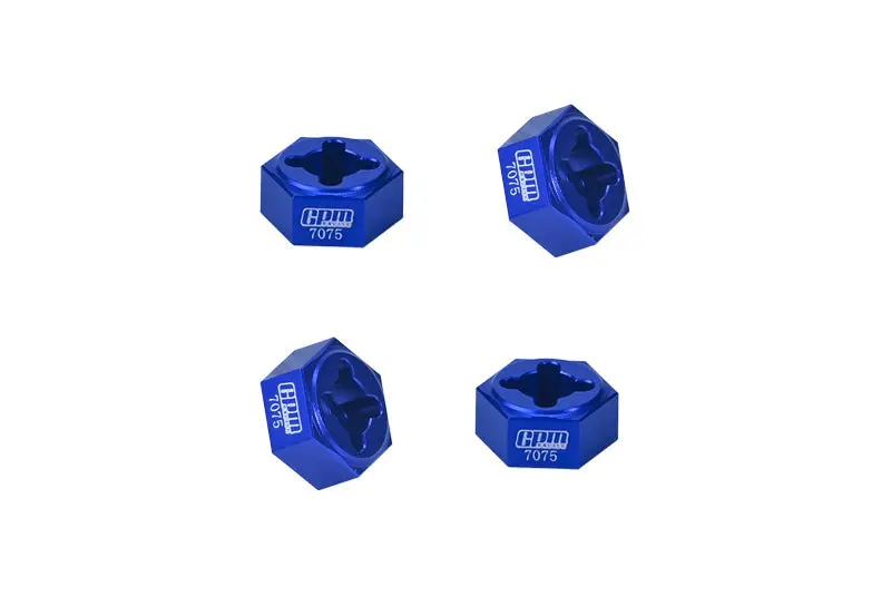 Aluminum 7075 Wheel Hex For Arrma 1/18 Granite Grom Mega 380 Brushed 4X4 Monster Truck Ara2102 Upgrade Parts - Blue 1