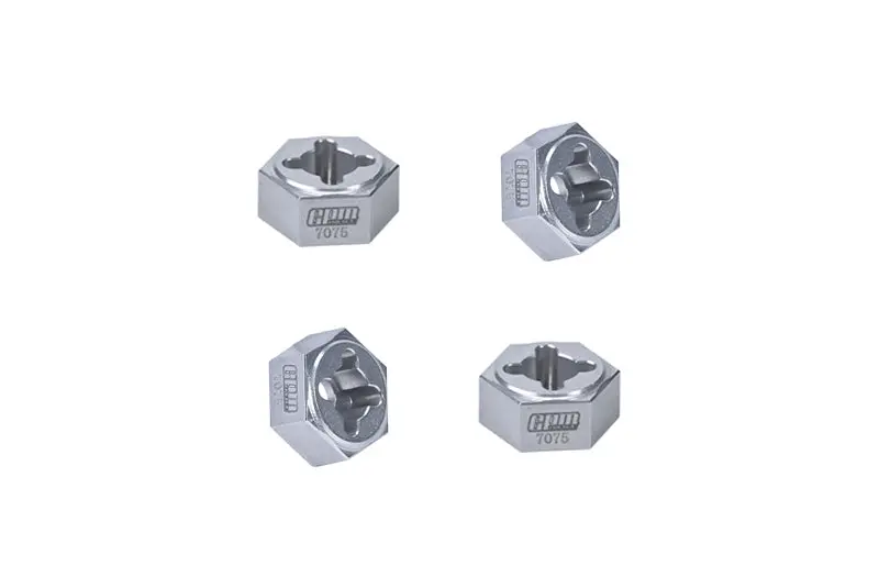 Aluminum 7075 Wheel Hex For Arrma 1/18 Granite Grom Mega 380 Brushed 4X4 Monster Truck Ara2102 Upgrade Parts - Silver 1