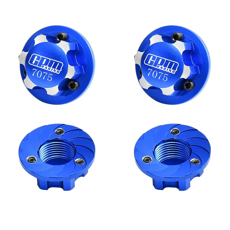 Aluminum 7075 Wheel Lock 17Mm For Arrma 1:8 Kraton / Notorious / Outcast / Talion / Kraton Exb / Typhon / Kraton V5 / Notorious V5 / 1:7 Infraction / Fireteam / Limitless V2 / Felony / Mojave - Blue 1