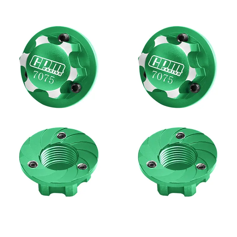 Aluminum 7075 Wheel Lock 17Mm For Arrma 1:8 Kraton / Notorious / Outcast / Talion / Kraton Exb / Typhon / Kraton V5 / Notorious V5 / 1:7 Infraction / Fireteam / Limitless V2 / Felony / Mojave - Green 1