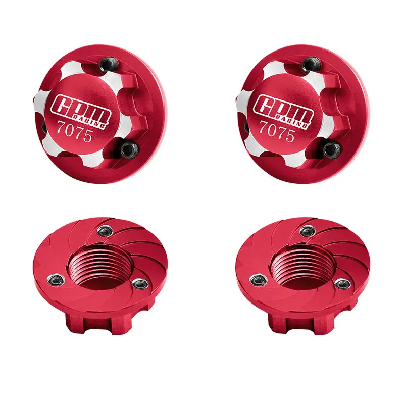 Aluminum 7075 Wheel Lock 17Mm For Arrma 1:8 Kraton / Notorious / Outcast / Talion / Kraton Exb / Typhon / Kraton V5 / Notorious V5 / 1:7 Infraction / Fireteam / Limitless V2 / Felony / Mojave - Red 1