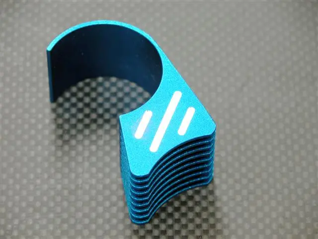 Aluminum 9Fins Motor Heat Sink - 1Pc Blue 1