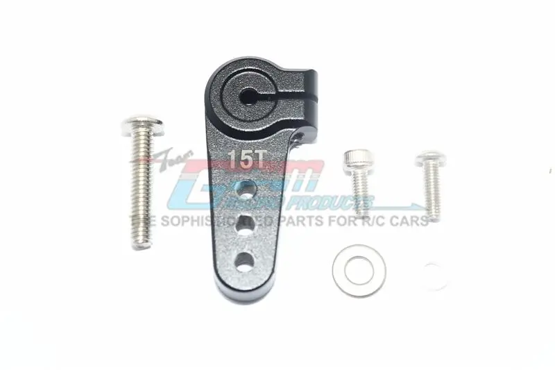 Aluminum Adjustable 15T Servo Horn For Losi 1:6 4Wd Super Baja Rey Los05013 / Super Baja Rey 2.0 Los05021 Upgrades - Black 1