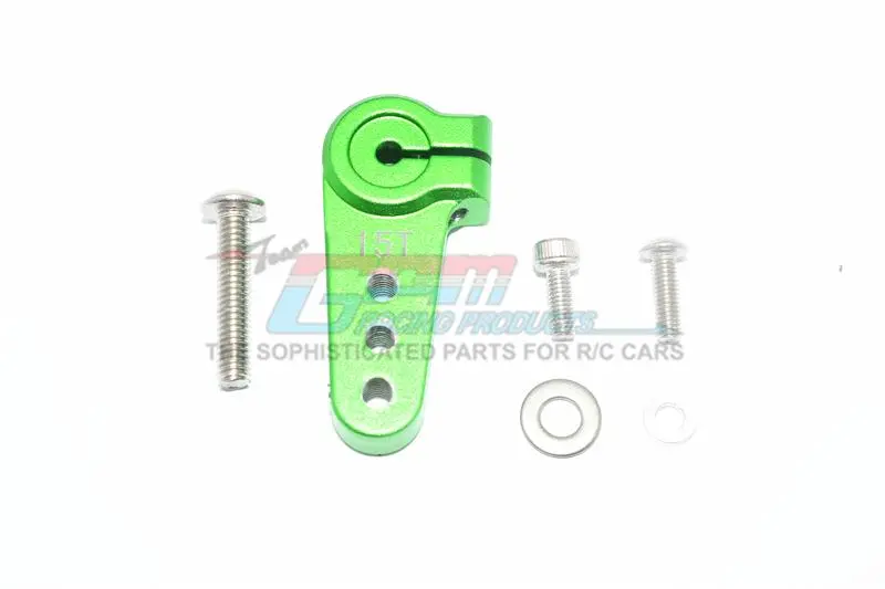 Aluminum Adjustable 15T Servo Horn For Losi 1:6 4Wd Super Baja Rey Los05013 / Super Baja Rey 2.0 Los05021 Upgrades - Green 1