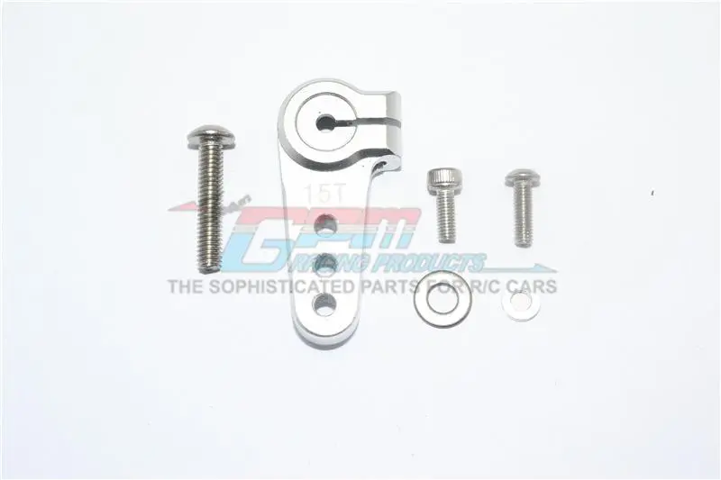 Aluminum Adjustable 15T Servo Horn For Losi 1:6 4Wd Super Baja Rey Los05013 / Super Baja Rey 2.0 Los05021 Upgrades - Silver 1