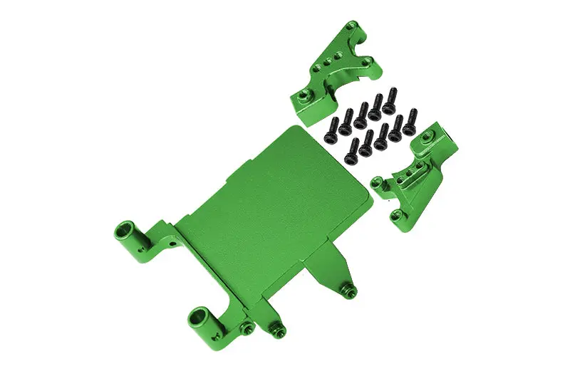Aluminum Adjustable Front & Rear Damper Mount For Axial 1:24 Scx24 Deadbolt Axi90081 / Jeep Wrangler Axi00002 - 13Pc Set Green 1