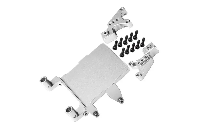 Aluminum Adjustable Front & Rear Damper Mount For Axial 1:24 Scx24 Deadbolt Axi90081 / Jeep Wrangler Axi00002 - 13Pc Set Silver 1