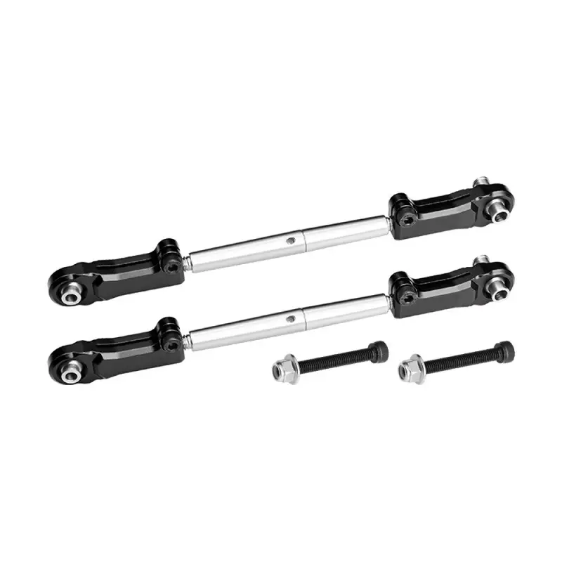 Aluminum Alloy 6061-T6+Stainless Steel Adjustable Rear Upper Arm Tie Rod For Arrma 1:5 Kraton 8S / Outcast 8S / Kraton Exb / Outcast Exb Upgrade Parts - Black 1