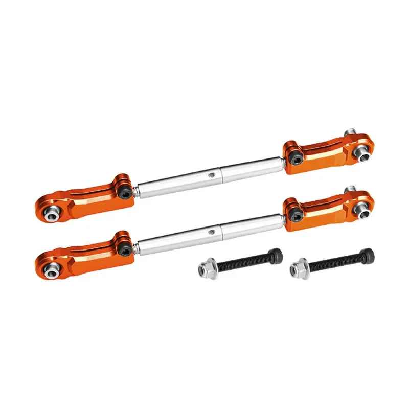 Aluminum Alloy 6061-T6+Stainless Steel Adjustable Rear Upper Arm Tie Rod For Arrma 1:5 Kraton 8S / Outcast 8S / Kraton Exb / Outcast Exb Upgrade Parts - Orange 1