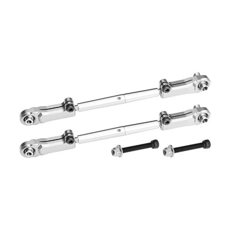 Aluminum Alloy 6061-T6+Stainless Steel Adjustable Rear Upper Arm Tie Rod For Arrma 1:5 Kraton 8S / Outcast 8S / Kraton Exb / Outcast Exb Upgrade Parts - Silver 1
