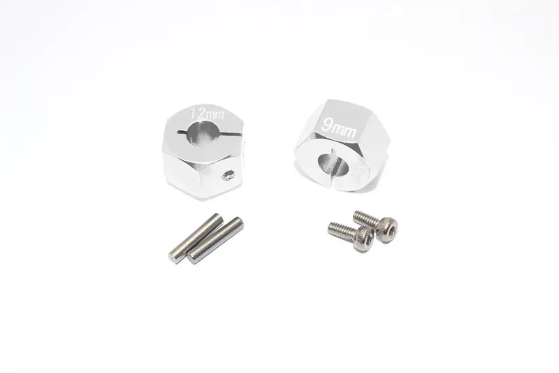 Aluminum Alloy Hex Adapter 12X9mm For 1/10 Tamiya R/C Tt02b - Silver 1