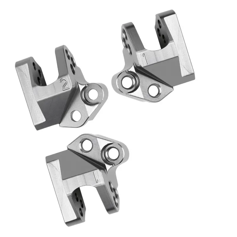 Aluminum Alloy Upper Center Link Mounts Axi231009 For 1/10 Rc Crawler Car Axial Scx10 Iii Axi03007 Upgrade Parts - 3Pc Set Grey 1