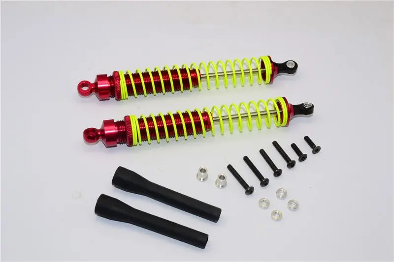 Aluminum Ball Top Damper (125Mm) With Aluminum Collars & Washers & Screws & Dust-Proof Black Plastic Cover - 1Pr Set Red 1