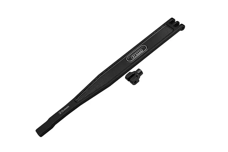 Aluminum Battery Hold-Down Plate For 1/10 Traxxas 4-Tec 3.0 Corvette Stingray 93054-4 - 2Pc Set Black 1