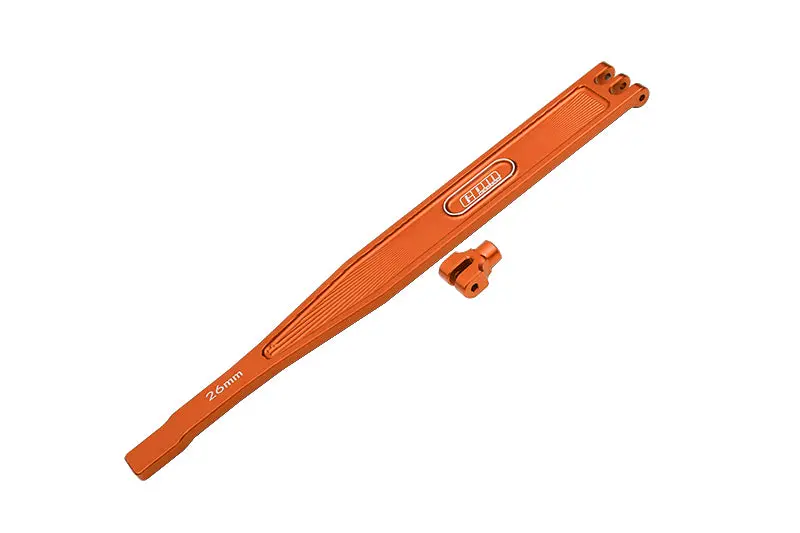 Aluminum Battery Hold-Down Plate For 1/10 Traxxas 4-Tec 3.0 Corvette Stingray 93054-4 - 2Pc Set Orange 1