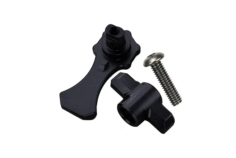 Aluminum Body Shell Lock For 1:10 Traxxas Hoss 4X4 Vxl / E-Revo 2.0 Vxl / Rustler 4X4 Vxl / Maxx - 3Pc Set Black 1