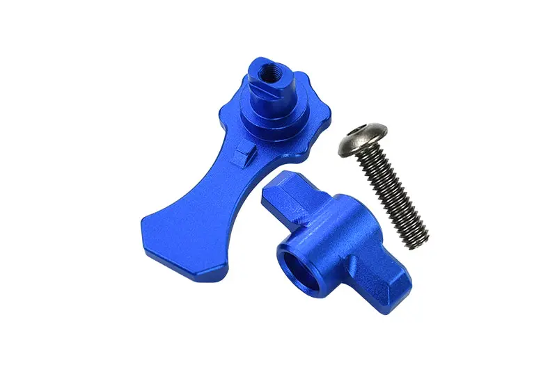 Aluminum Body Shell Lock For 1:10 Traxxas Hoss 4X4 Vxl / E-Revo 2.0 Vxl / Rustler 4X4 Vxl / Maxx - 3Pc Set Blue 1
