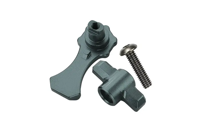 Aluminum Body Shell Lock For 1:10 Traxxas Hoss 4X4 Vxl / E-Revo 2.0 Vxl / Rustler 4X4 Vxl / Maxx - 3Pc Set Gray Silver 1