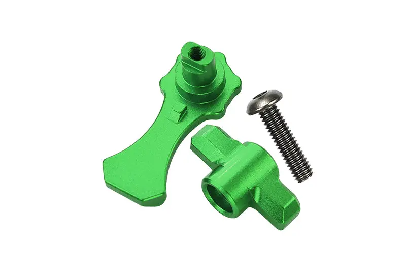 Aluminum Body Shell Lock For 1:10 Traxxas Hoss 4X4 Vxl / E-Revo 2.0 Vxl / Rustler 4X4 Vxl / Maxx - 3Pc Set Green 1