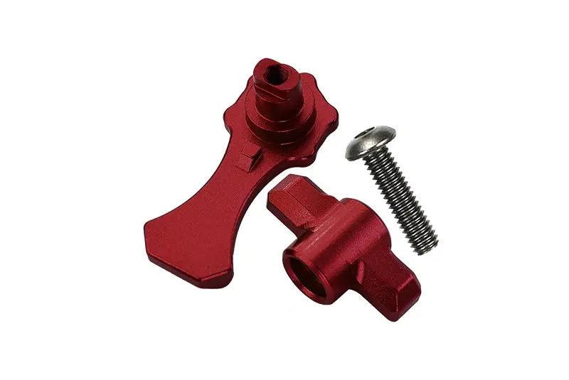 Aluminum Body Shell Lock For 1:10 Traxxas Hoss 4X4 Vxl / E-Revo 2.0 Vxl / Rustler 4X4 Vxl / Maxx - 3Pc Set Red 1