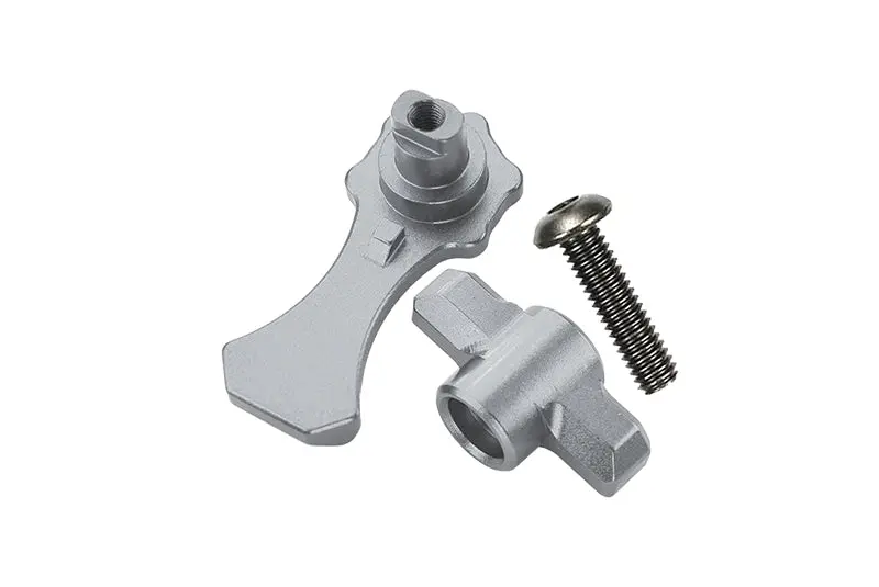 Aluminum Body Shell Lock For 1:10 Traxxas Hoss 4X4 Vxl / E-Revo 2.0 Vxl / Rustler 4X4 Vxl / Maxx - 3Pc Set Silver 1