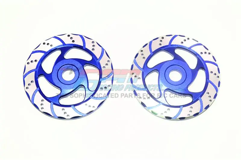 Aluminum Brake Disk With Silver Lining For Losi 1:6 4Wd Super Baja Rey Los05013 / Super Baja Rey 2.0 Los05021 Upgrades - Blue 1