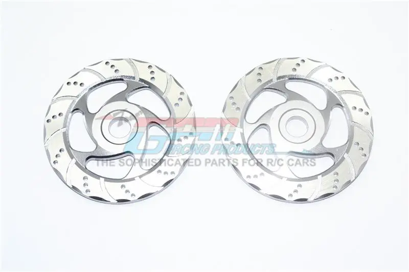 Aluminum Brake Disk With Silver Lining For Losi 1:6 4Wd Super Baja Rey Los05013 / Super Baja Rey 2.0 Los05021 Upgrades - Gray Silver 1