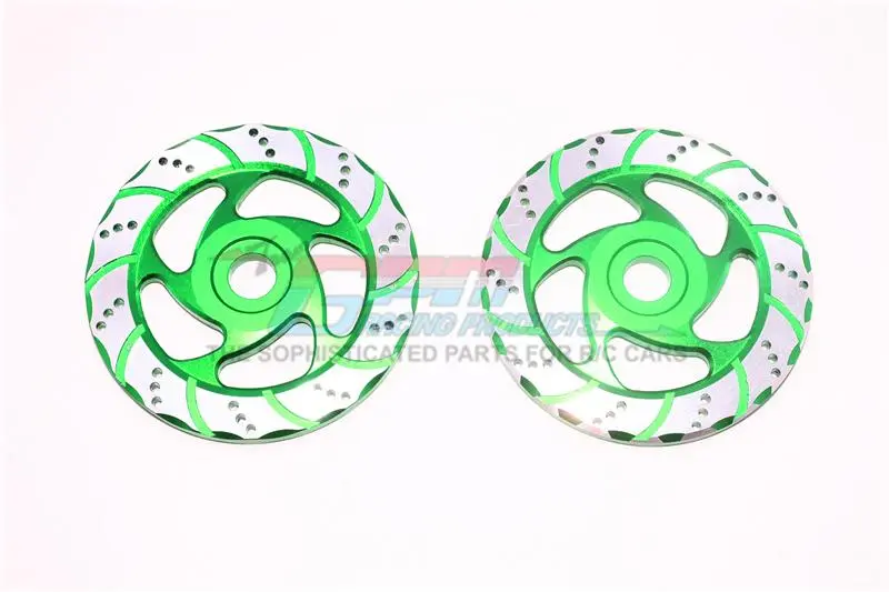 Aluminum Brake Disk With Silver Lining For Losi 1:6 4Wd Super Baja Rey Los05013 / Super Baja Rey 2.0 Los05021 Upgrades - Green 1