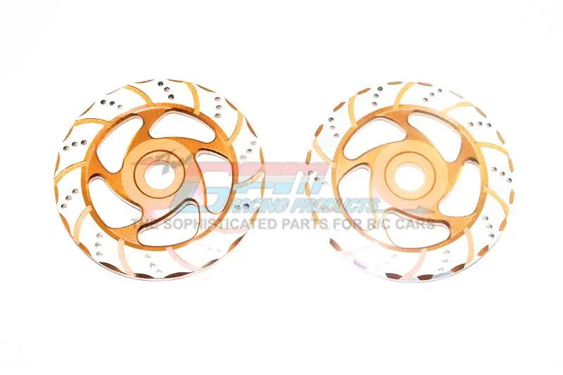 Aluminum Brake Disk With Silver Lining For Losi 1:6 4Wd Super Baja Rey Los05013 / Super Baja Rey 2.0 Los05021 Upgrades - Orange 1