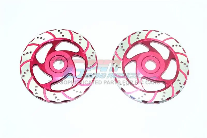 Aluminum Brake Disk With Silver Lining For Losi 1:6 4Wd Super Baja Rey Los05013 / Super Baja Rey 2.0 Los05021 Upgrades - Red 1