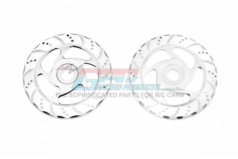 Aluminum Brake Disk With Silver Lining For Losi 1:6 4Wd Super Baja Rey Los05013 / Super Baja Rey 2.0 Los05021 Upgrades - Silver 1