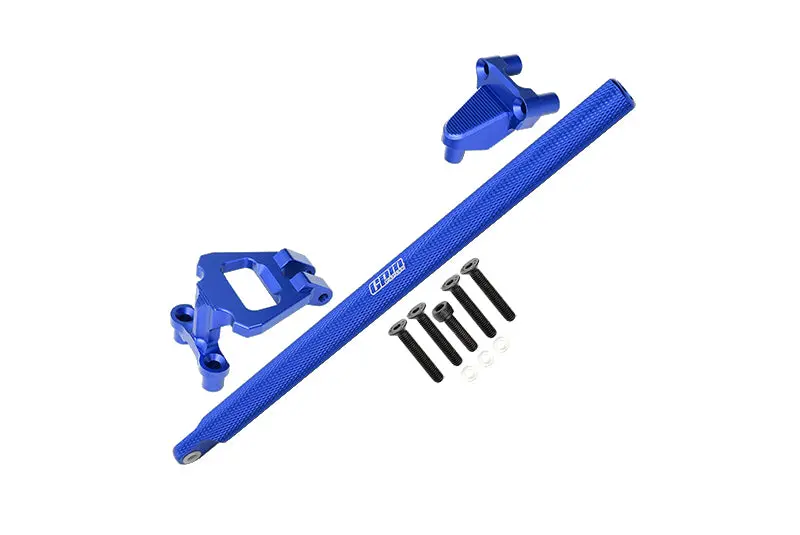 Aluminum Center Brace Bar & Mount For 1/10 Traxxas Hoss 4X4 Vxl 90076-4 - 11Pc Set Blue 1