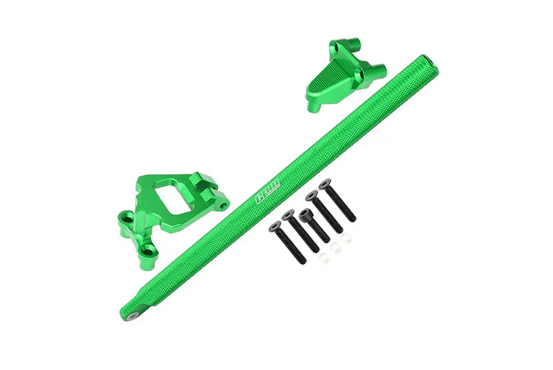 Aluminum Center Brace Bar & Mount For 1/10 Traxxas Hoss 4X4 Vxl 90076-4 - 11Pc Set Green 1