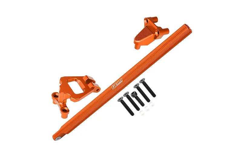 Aluminum Center Brace Bar & Mount For 1/10 Traxxas Hoss 4X4 Vxl 90076-4 - 11Pc Set Orange 1