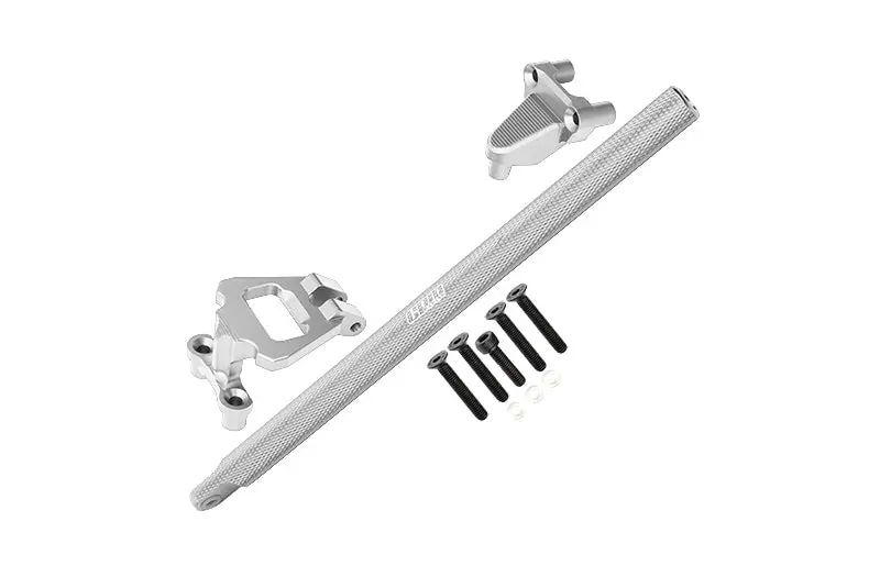 Aluminum Center Brace Bar & Mount For 1/10 Traxxas Hoss 4X4 Vxl 90076-4 - 11Pc Set Silver 1