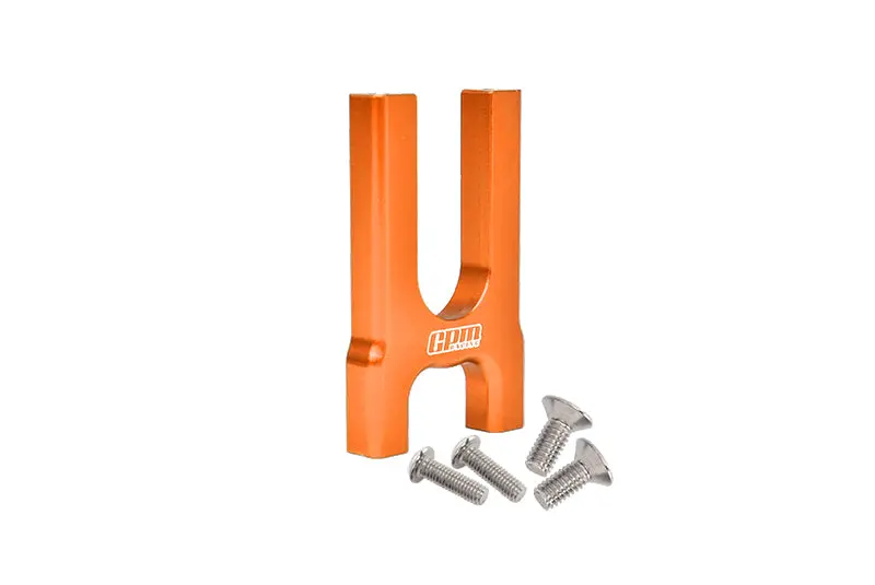 Aluminum Center Diff Mount (Front) For Arrma 1:8 Kraton / Outcast / Notorious / Typhon / Talion / Kraton V5 / Notorious V5 / Infraction / Infraction V2 / Limitless Upgrades - 1Pc Set Orange 1
