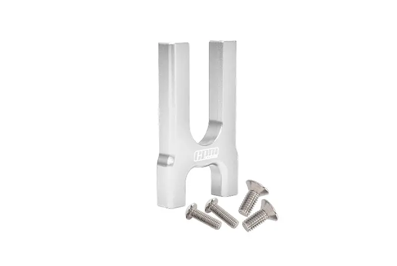Aluminum Center Diff Mount (Front) For Arrma 1:8 Kraton / Outcast / Notorious / Typhon / Talion / Kraton V5 / Notorious V5 / Infraction / Infraction V2 / Limitless Upgrades - 1Pc Set Silver 1