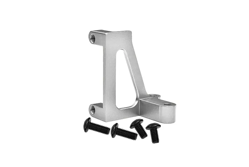 Aluminum Center Gear Box Diff Lock Servo Mount For 1:10 Traxxas Trx 4 Trail Defender Crawler / Trx 6 Mercedes-Benz G63 Upgrade Parts - Silver 1